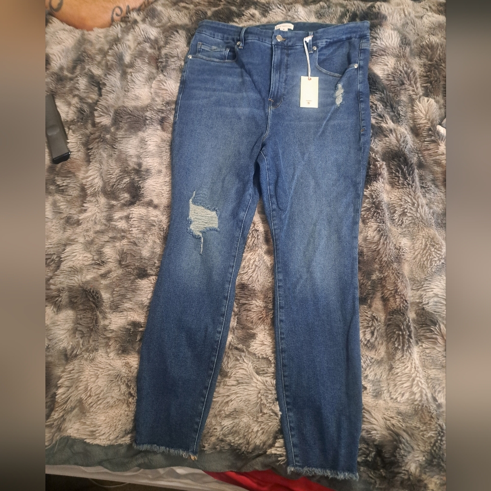 Good American High Waist Crop Skinny Jeans